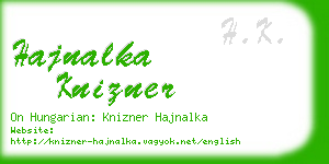 hajnalka knizner business card